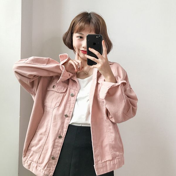 women's jackets solid color loose women denim jacket oversize vintage female chic coat 2021 spring autumn long sleeve ladies jean outwe, Black;brown
women's jackets solid color loose women denim jacket oversize vintage female chic coat 2021 spring autumn long sleeve ladies jean outwe, Black;brown