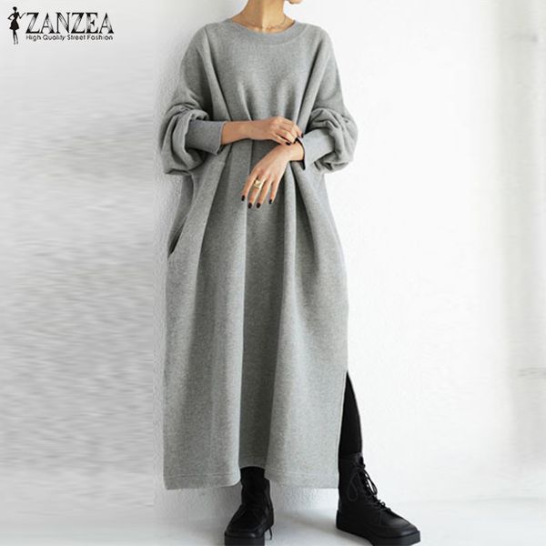 casual dresses loose sweatshirt dress zanzea autumn winter sundress long sleeve split hem vestidos solid baggy fleece pullover 5xl, Black;gray
casual dresses loose sweatshirt dress zanzea autumn winter sundress long sleeve split hem vestidos solid baggy fleece pullover 5xl, Black;gray