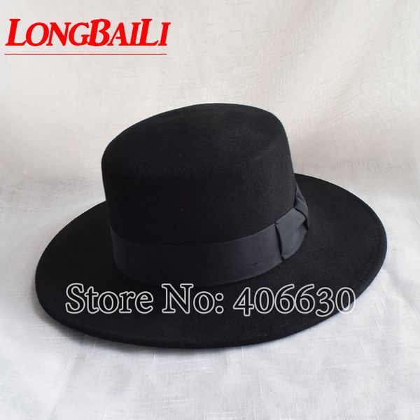 winter 59cm big headsize black wide brim wool felt hats for women men's fedoras chapeu sddw001, Blue;gray
winter 59cm big headsize black wide brim wool felt hats for women men's fedoras chapeu sddw001, Blue;gray