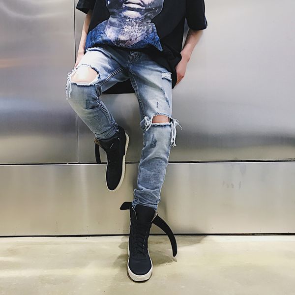 2xl 2020 fashion zipper vintage retro finishing male hole jeans spring trousers slim, Blue
2xl 2020 fashion zipper vintage retro finishing male hole jeans spring trousers slim, Blue