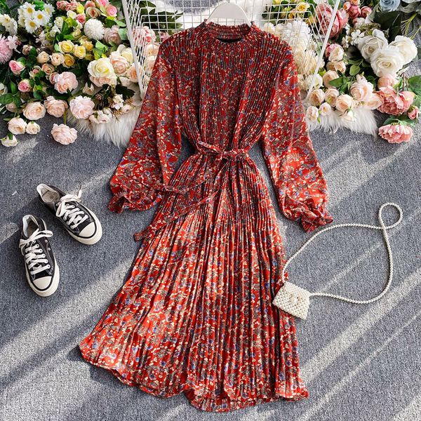 casual dresses roupas feminina long sleeve loose a-line women bodycon dress 2021 autumn fashion ladies broken flowers chiffon pleated, Black;gray
casual dresses roupas feminina long sleeve loose a-line women bodycon dress 2021 autumn fashion ladies broken flowers chiffon pleated, Black;gray