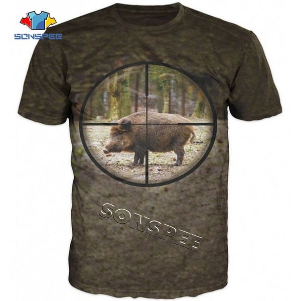 hunting animal wild boar boys rock 3d print shirts plus size aesthetic aesthetic men clothing
