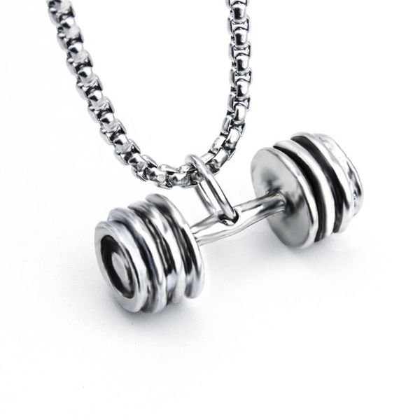 fitness dumbbell barbell pendant chain men's pendant necklace titanium steel nfs jewelry twisted singapore chain metal men, Silver
fitness dumbbell barbell pendant chain men's pendant necklace titanium steel nfs jewelry twisted singapore chain metal men, Silver