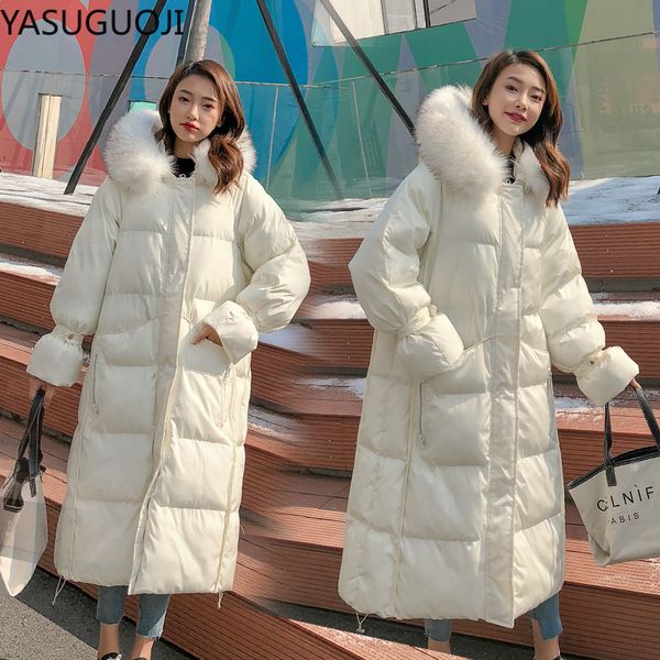 yasuguoji 2020 winter quilted cotton cloth mid-length autumn and winter warm large fur collar down jacket over the knee coat, Black
yasuguoji 2020 winter quilted cotton cloth mid-length autumn and winter warm large fur collar down jacket over the knee coat, Black
