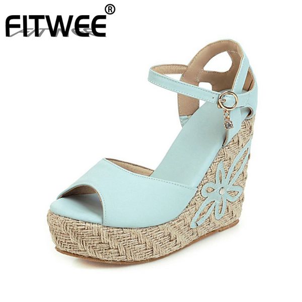 fitwee size 30-48 women summer sandals shoes fashion peep toe platform flat heels shoes women flower design buckle footwear, Black
fitwee size 30-48 women summer sandals shoes fashion peep toe platform flat heels shoes women flower design buckle footwear, Black