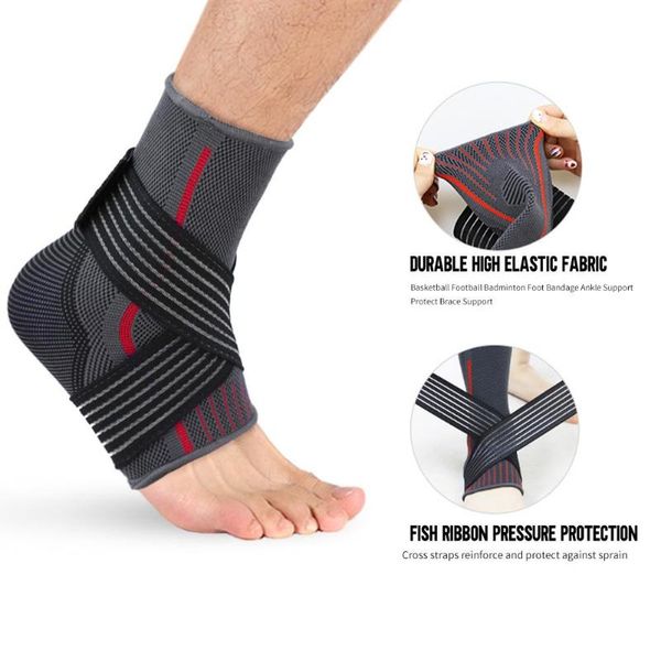 1 pair gym sports fitness ankle protector compression foot ankle support straps professional elastic compression relief, Blue;black
1 pair gym sports fitness ankle protector compression foot ankle support straps professional elastic compression relief, Blue;black