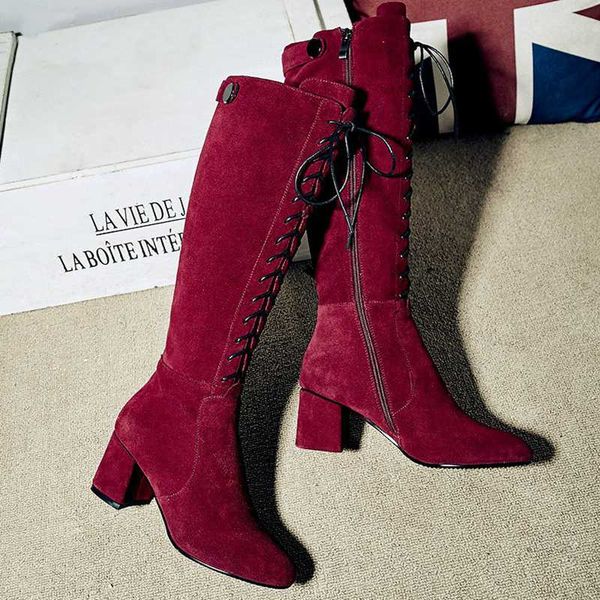 2020 new winter shoes women's riding boots cow suede high heel british western cowboy boots ladies mid-calf, Black
2020 new winter shoes women's riding boots cow suede high heel british western cowboy boots ladies mid-calf, Black