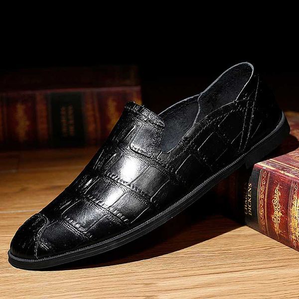 men genuine leather casual shoes outdoor crocodile designer breathable fashion men loafers moccasins casual boat shoes, Black
men genuine leather casual shoes outdoor crocodile designer breathable fashion men loafers moccasins casual boat shoes, Black