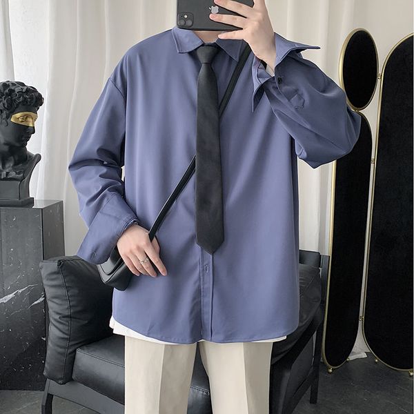 men's casual shirts 2021 solid color blue long-sleeved hawaiian shirt camisa masculina mens cotton clothes fashion french cuff -5xl, White;black
men's casual shirts 2021 solid color blue long-sleeved hawaiian shirt camisa masculina mens cotton clothes fashion french cuff -5xl, White;black