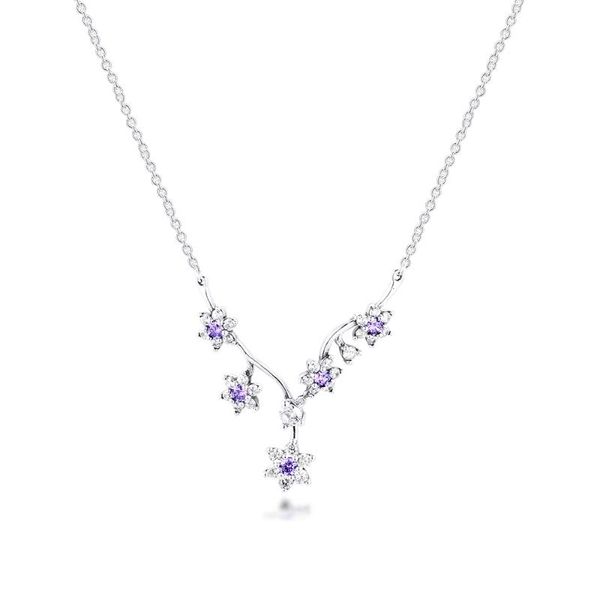 genuine 925 sterling silver chain necklaces for women forget me not necklace with purple & clear cz party gift fine jewelry
genuine 925 sterling silver chain necklaces for women forget me not necklace with purple & clear cz party gift fine jewelry