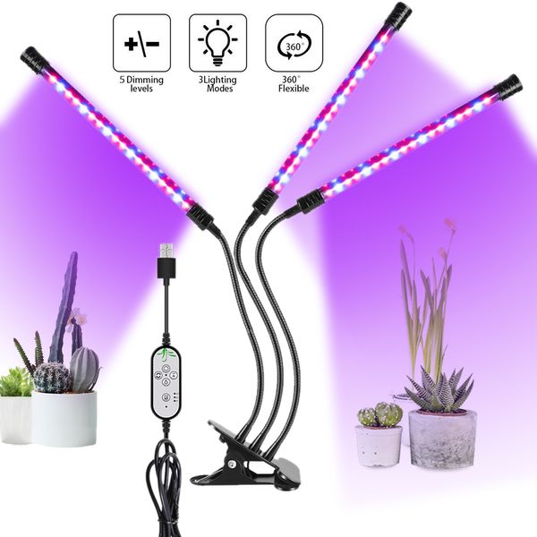 5v Usb Led Grow Light Full Spectrum Full Spectrum Fitolampy Timer Phyto Lamp For Indoor Vegetable Flower Plant Tent Box Seedlings Seeds