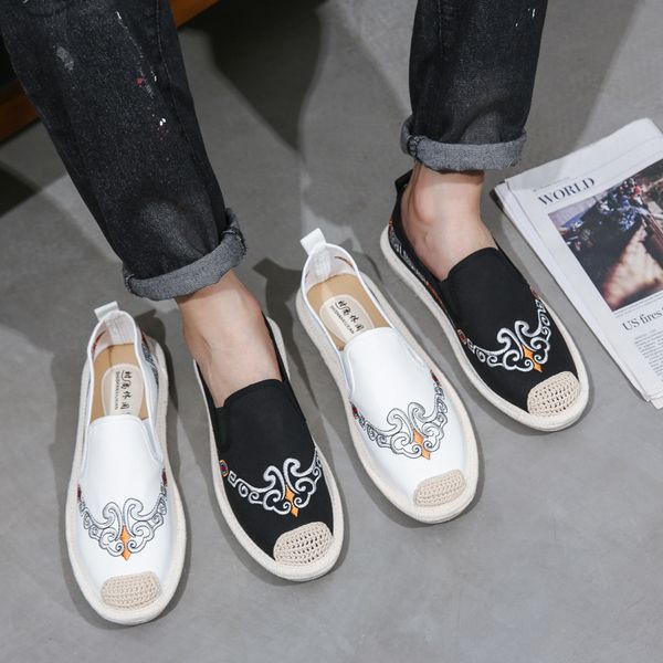 2020 summer new men's shoes fast hand online red one-pedal doudou shoes versatile embroidery chinese style old beijing cloth, Black
2020 summer new men's shoes fast hand online red one-pedal doudou shoes versatile embroidery chinese style old beijing cloth, Black