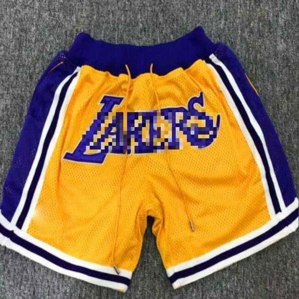 2020 mens los angeles lakers men just don retro hardwood classics nba embroidered pocket mesh basketball shorts, Black 
2020 mens los angeles lakers men just don retro hardwood classics nba embroidered pocket mesh basketball shorts, Black