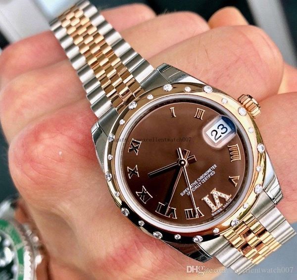 new 31mm midsize 178341 diamond bezel chocolate steel & stainless steel & 18k rose gold automatic movement man watch watches, Golden;silver
new 31mm midsize 178341 diamond bezel chocolate steel & stainless steel & 18k rose gold automatic movement man watch watches, Golden;silver