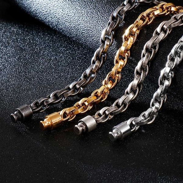 link, chain xmas gifts mens vintage fashion stainless steel rope link bracelet bangle 9mm 8.05 inch/ husband .father, Black
link, chain xmas gifts mens vintage fashion stainless steel rope link bracelet bangle 9mm 8.05 inch/ husband .father, Black
