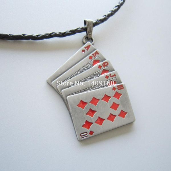 royal flush poker card металл шарм подвеска кожа ожерелье шеи галстук, Blue;purple
royal flush poker card металл шарм подвеска кожа ожерелье шеи галстук, Blue;purple