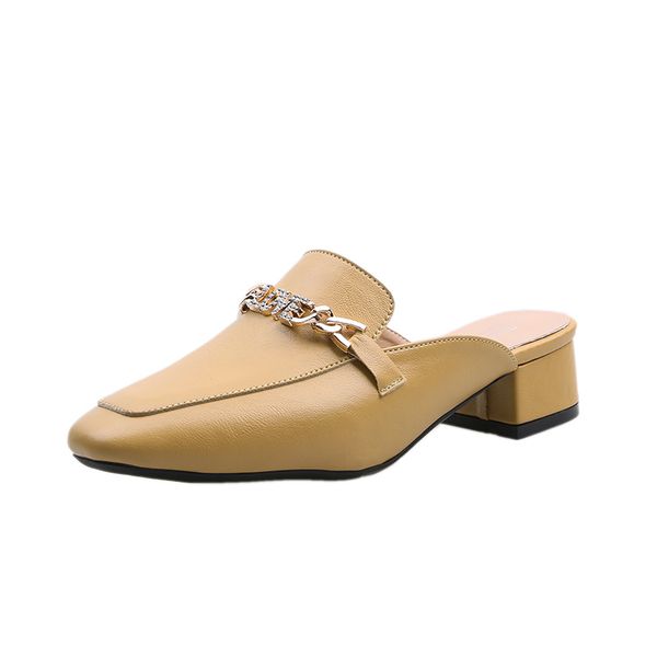 women casual shoes fashion women's thick heel slippers 2020 summer fashion square shoes size 35-40, Black
women casual shoes fashion women's thick heel slippers 2020 summer fashion square shoes size 35-40, Black