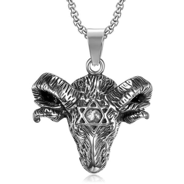 hip hop fashion euramerican punk decorative silver color necklace hexagram sheep head pendant accessories for men women jewerly
hip hop fashion euramerican punk decorative silver color necklace hexagram sheep head pendant accessories for men women jewerly