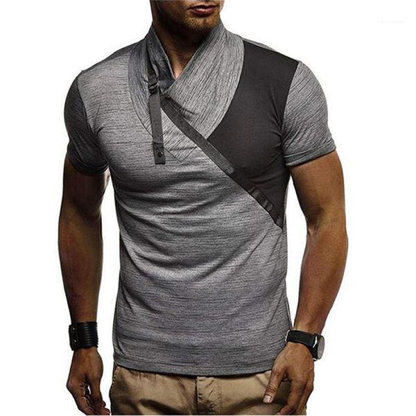 mens tshirts designer panelled solid color short sleeved high collar tshirts casual mens tees fake two piece, White;black
mens tshirts designer panelled solid color short sleeved high collar tshirts casual mens tees fake two piece, White;black