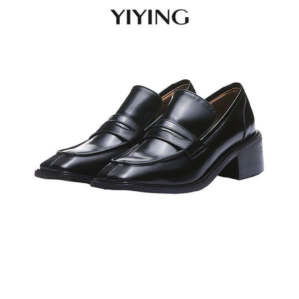 dress shoes 2021 thick heel small leather fashion square toe shallow mouth oxfords formal work platform retro loafers, Black
dress shoes 2021 thick heel small leather fashion square toe shallow mouth oxfords formal work platform retro loafers, Black