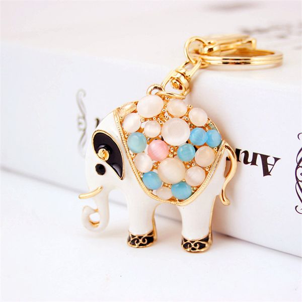rhinestone crystal lovely opal elephant keychain keyring for car handbag chram key holder, Silver
rhinestone crystal lovely opal elephant keychain keyring for car handbag chram key holder, Silver
