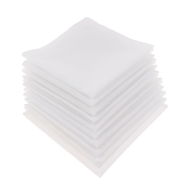 mens women white handkerchiefs, pure cotton square hanky for embroidery - pack of 10, Blue;white
mens women white handkerchiefs, pure cotton square hanky for embroidery - pack of 10, Blue;white