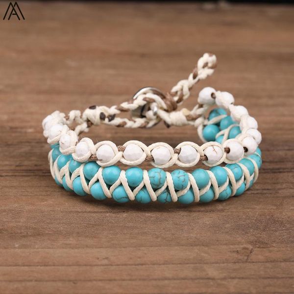 charm bracelets natural turquoises stone 6mm beads cord knotted handmade weaving bracelet boho women round mala n0404-9am, Golden;silver
charm bracelets natural turquoises stone 6mm beads cord knotted handmade weaving bracelet boho women round mala n0404-9am, Golden;silver
