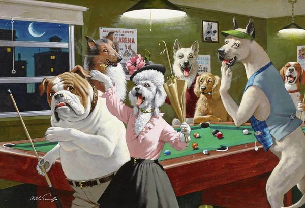 arthur saron sarnoff dogs playing home decor handpainted &hd print oil painting on canvas wall art canvas pictures a450
arthur saron sarnoff dogs playing home decor handpainted &hd print oil painting on canvas wall art canvas pictures a450