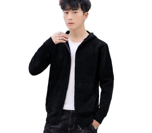 4colors men's sweater korean streetwear male jacket solid color hooded sweaters knitwear warm sweatercoat cardigans men clothing, White;black
4colors men's sweater korean streetwear male jacket solid color hooded sweaters knitwear warm sweatercoat cardigans men clothing, White;black