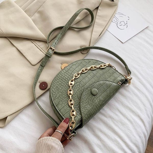 female alligator pu leather crossbody bags for women 2020 chains shoulder messenger bag ladie hand sling luxury handbag designer