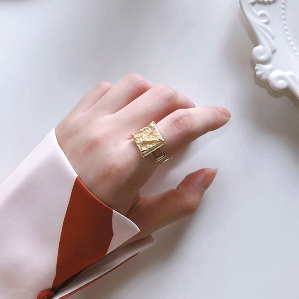 925 silver square texture rings jewelry minimalism charm anel bohemia jewelry vintage boho bague femme anelli ring for women, Golden;silver
925 silver square texture rings jewelry minimalism charm anel bohemia jewelry vintage boho bague femme anelli ring for women, Golden;silver