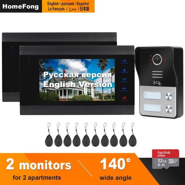 video door phones homefong wired phone home security apartment access control system 1 doorbell 2 monitors support electric lock unlock
video door phones homefong wired phone home security apartment access control system 1 doorbell 2 monitors support electric lock unlock