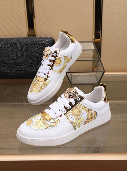 2021r limited edition men 's medusa low -sneakers leather printed fashion casual shoes ,a full set of original shoe box 38 -45, Black
2021r limited edition men 's medusa low -sneakers leather printed fashion casual shoes ,a full set of original shoe box 38 -45, Black