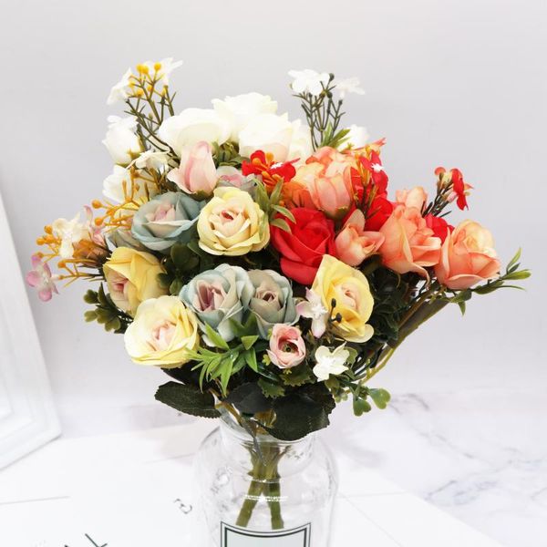decorative flowers & wreaths 13heads silk roses bride bouquet wedding christmas decoration for home vase ornamental flowerpot artificial scr
decorative flowers & wreaths 13heads silk roses bride bouquet wedding christmas decoration for home vase ornamental flowerpot artificial scr