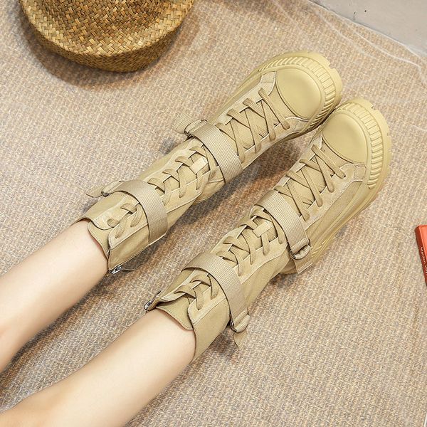 field battle mid calf boots female leisure canvas autumn shoes 2020 new arrival woman combat training shoes, Black
field battle mid calf boots female leisure canvas autumn shoes 2020 new arrival woman combat training shoes, Black