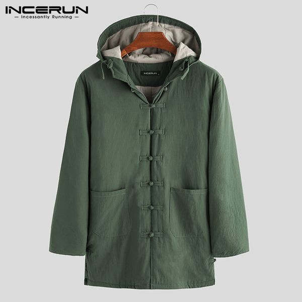 incerun chinese style men parkas cotton hooded winter button up trench long sleeve wadded jackets vintage padded men coats 2020, Black
incerun chinese style men parkas cotton hooded winter button up trench long sleeve wadded jackets vintage padded men coats 2020, Black