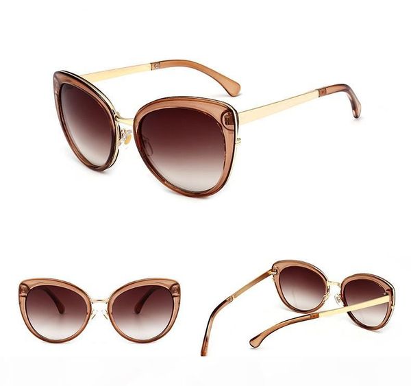 the latest popular fashion women designer sunglasses cat's eye metal combination frame anti-uv lens with original box, White;black
the latest popular fashion women designer sunglasses cat's eye metal combination frame anti-uv lens with original box, White;black