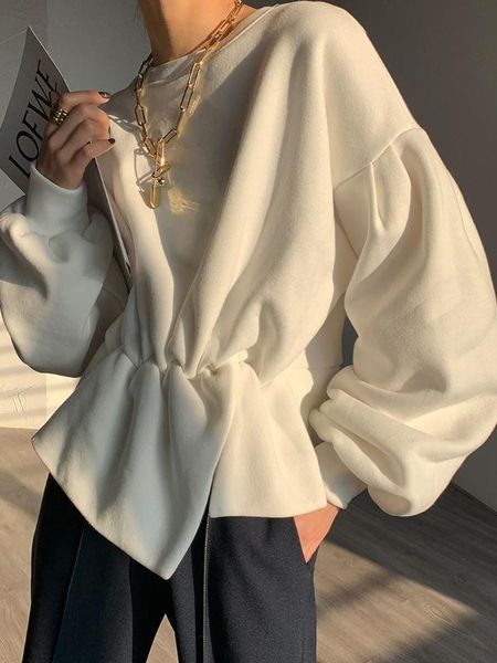 2020 new autumn long-sleeved solid color round neck women casual lantern sleeve fashion loose jacket women, Black
2020 new autumn long-sleeved solid color round neck women casual lantern sleeve fashion loose jacket women, Black