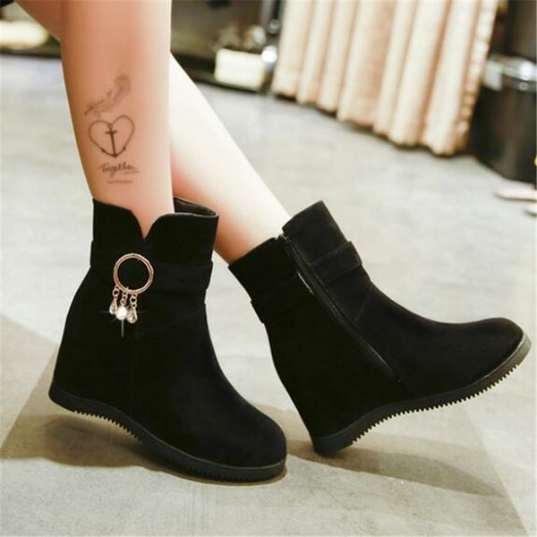new female riding boots in the wedge with increased fashion winter women's boots rhinestones to keep warm shoes zapatos de mujer, Black
new female riding boots in the wedge with increased fashion winter women's boots rhinestones to keep warm shoes zapatos de mujer, Black
