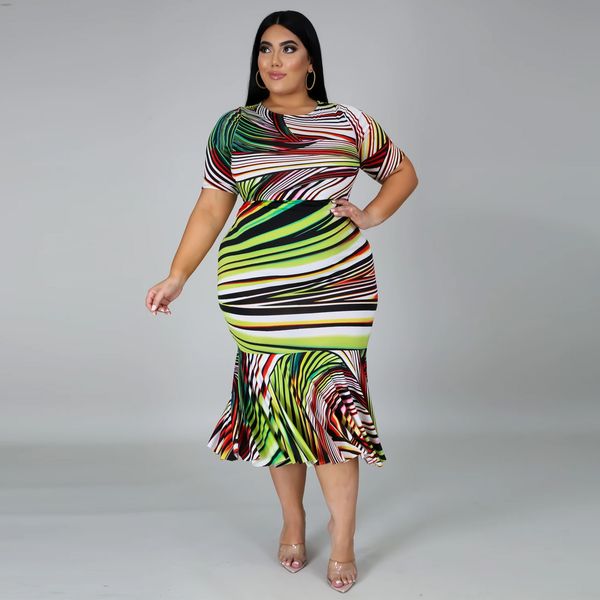 plus size digital printing dress 2020 women's trumpet/mermaid dresses short sleeve crew neck casual dress, Black;gray
plus size digital printing dress 2020 women's trumpet/mermaid dresses short sleeve crew neck casual dress, Black;gray