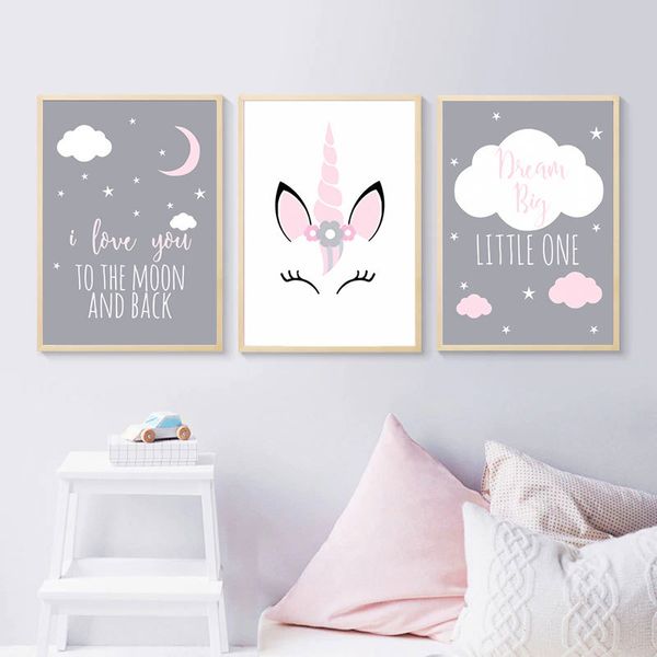 unicorn canvas poster baby girl nursery quotes wall art print love you to the moon painting nordic kids room decoration picture
unicorn canvas poster baby girl nursery quotes wall art print love you to the moon painting nordic kids room decoration picture