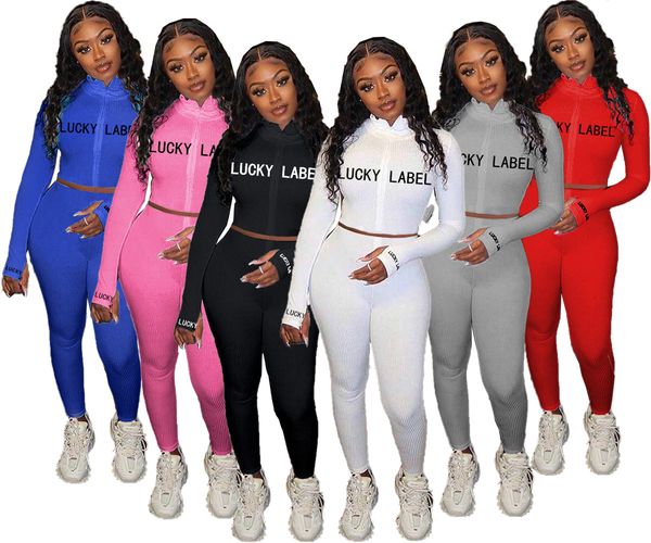 women's designer women's clothes high collar thread embroidery letter zipper sport two piece suit tracksuit dhl l1500, White 
women's designer women's clothes high collar thread embroidery letter zipper sport two piece suit tracksuit dhl l1500, White