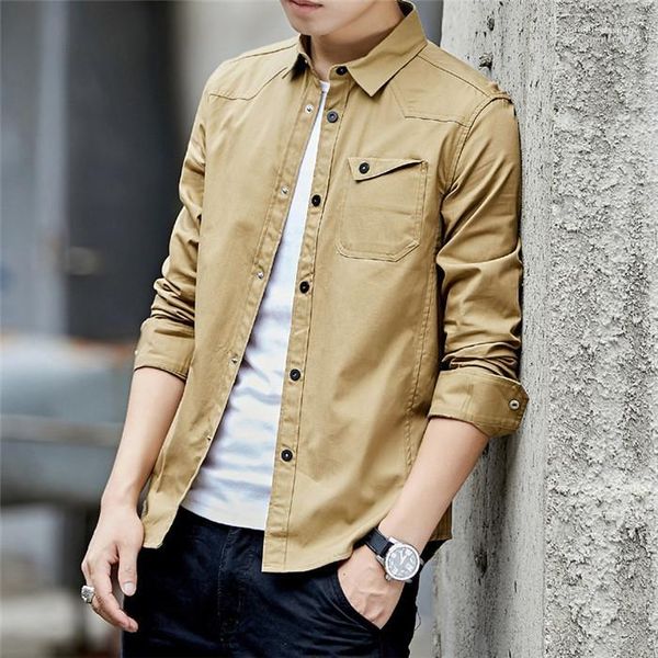 fashion long sleeve lapel neck spring homme slim fit shirt mens deisnger workwear solid color shirt, White;black
fashion long sleeve lapel neck spring homme slim fit shirt mens deisnger workwear solid color shirt, White;black