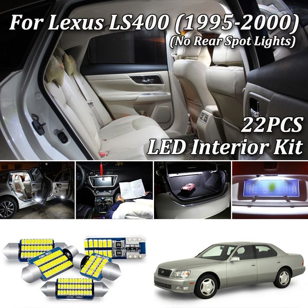 22pcs нет ошибок canbus для ls 400 ls400 1995-2000 led внутреннее освещение + номерного знака лампа kit (нет задних точечные светильники
22pcs нет ошибок canbus для ls 400 ls400 1995-2000 led внутреннее освещение + номерного знака лампа kit (нет задних точечные светильники