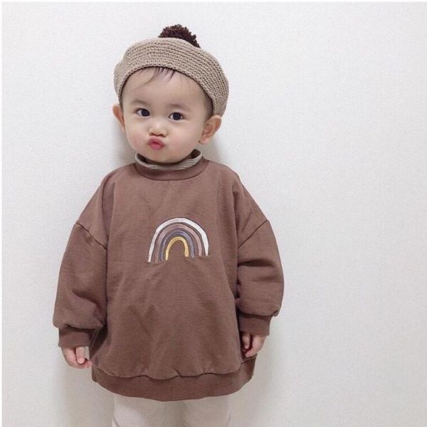 hoodies & sweatshirts autumn baby girls embroidery rainbow long sleeve kids toddler boys pullover sweatshirt t-shirt clothes, Black 
hoodies & sweatshirts autumn baby girls embroidery rainbow long sleeve kids toddler boys pullover sweatshirt t-shirt clothes, Black