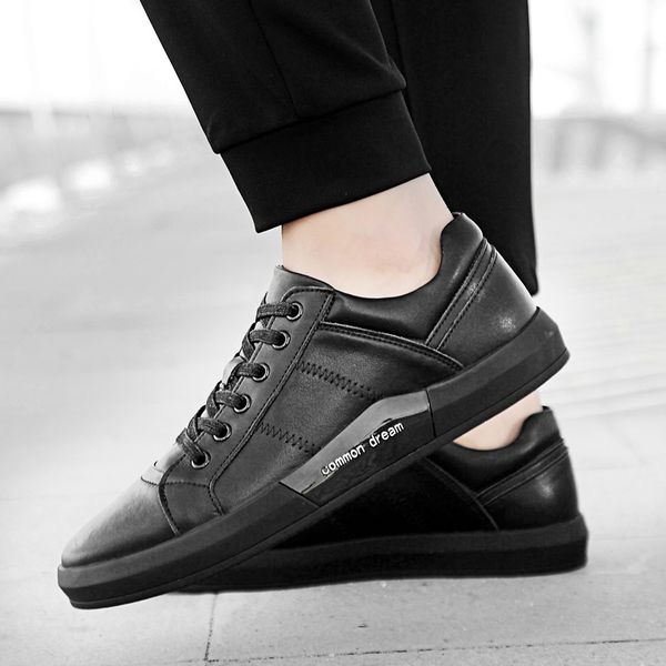 men fashion skateboarding shoes black genuine leather sneakers casual boy leisure shoes trendy flat men
men fashion skateboarding shoes black genuine leather sneakers casual boy leisure shoes trendy flat men