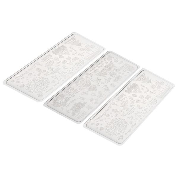 3 pcs manicure art templates halloween christmas reusable cartoon stamping plate template for home salon, Silver;gold
3 pcs manicure art templates halloween christmas reusable cartoon stamping plate template for home salon, Silver;gold