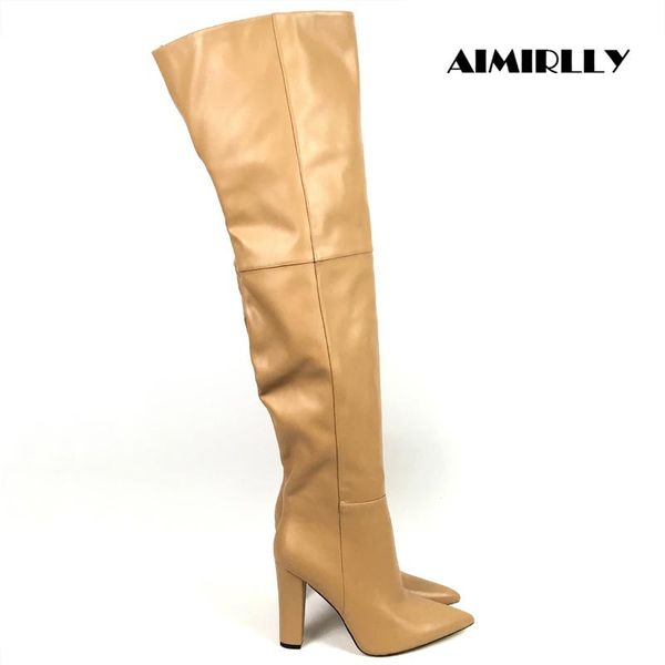 boots womens over the knee ladies winter shoes thigh high long pointed toe block heel short zipper beige aimirlly, Black
boots womens over the knee ladies winter shoes thigh high long pointed toe block heel short zipper beige aimirlly, Black