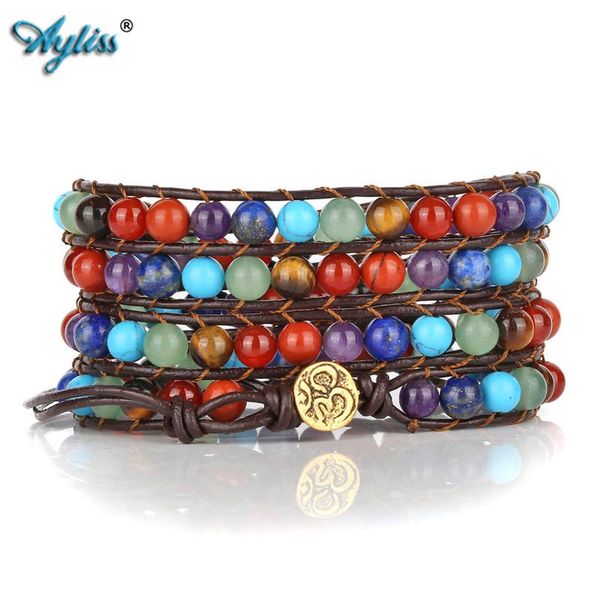 ayliss bead chakra wrap bracelet healing crystal stone natural gem stone beaded adjustable leather bracelets for women teen girl, Black
ayliss bead chakra wrap bracelet healing crystal stone natural gem stone beaded adjustable leather bracelets for women teen girl, Black