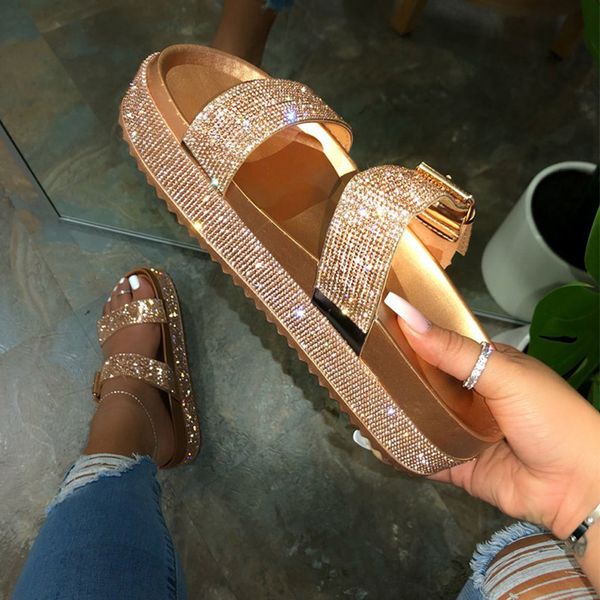 bling bling women slippers ladies fashion crystal flat platform female slides woman sequined cloth shoes women's beach wedges, Black
bling bling women slippers ladies fashion crystal flat platform female slides woman sequined cloth shoes women's beach wedges, Black